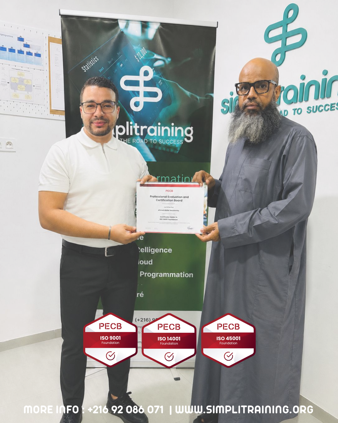 Mauritanian Professional Ahmed Jiddou Bouhamady Earns 3 International PECB Certifications: ISO 9001, ISO 14001 & ISO 45001