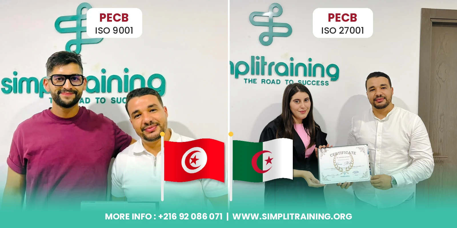 Algerian Professionals Succeed in PECB ISO 9001 & ISO 27001 Foundation with SimpliTraining